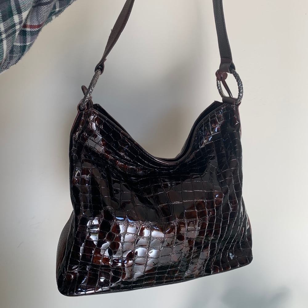 Brighton patent leather tortious shell purse
